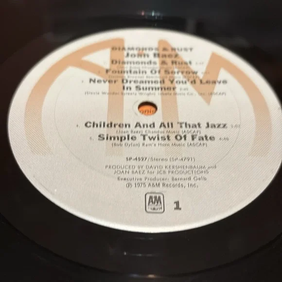 Joan Baez Diamonds & Rust Vinyl Record LP - Picture 6 of 6